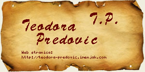 Teodora Predović vizit kartica